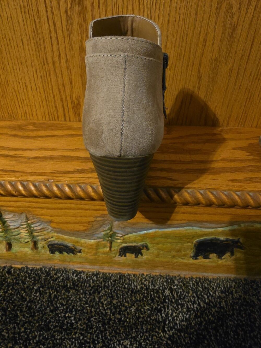 Time And True Tan Faux Suede Ankle Boots Womens Size 6.5 - Picture 5 of 11